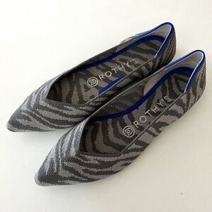 Rothy's Gray Zebra Print Women's Flats